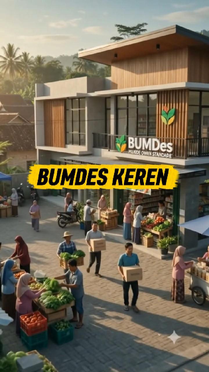 Gedung BUMDes dan pasar hasil panen warga