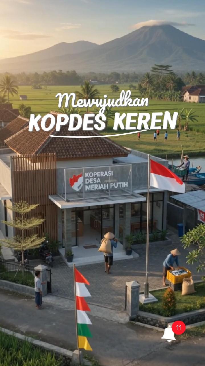 Gedung KDMP Merah Putih dan aktivitas desa