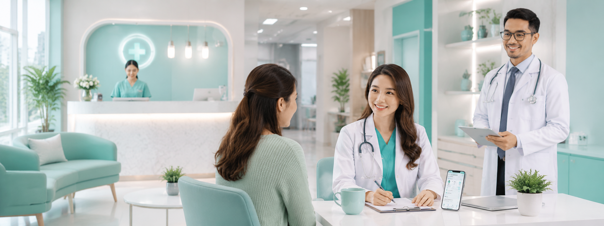 Contoh template Health dan Wellness dengan konsultasi klinik