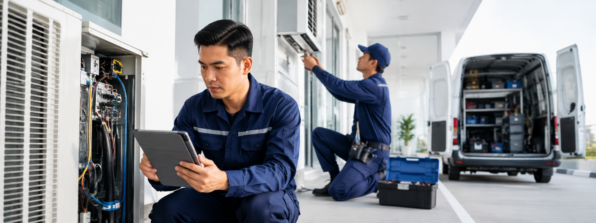 Contoh template Services dengan teknisi di lokasi