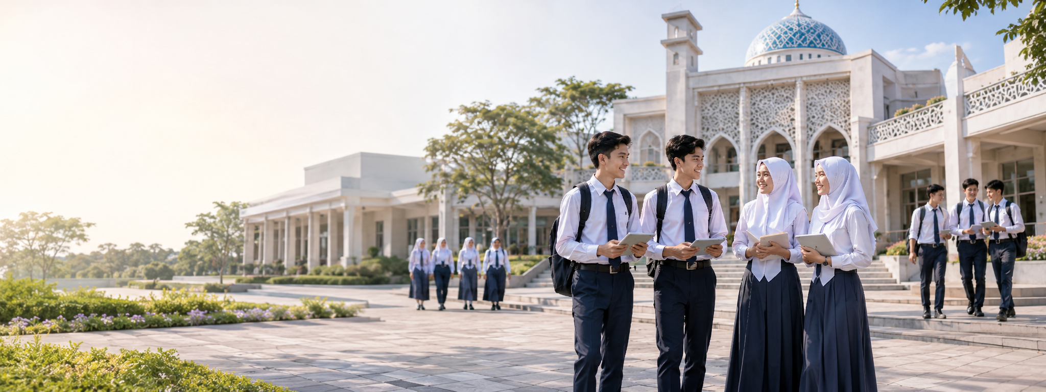 Contoh template Education dengan aktivitas siswa